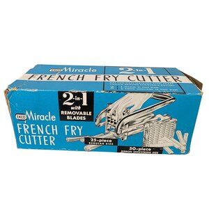 Vintage EKCO Miracle 2-in-1 Two Size Stainless Steel French Fry Cutter #T-10 USA